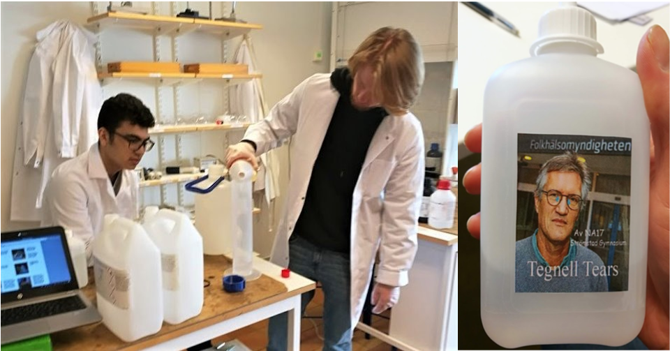 The student's handgun was named after the chief epidemiologist at the Swedish Public Health Agency. PHOTO: Johanna Persson
