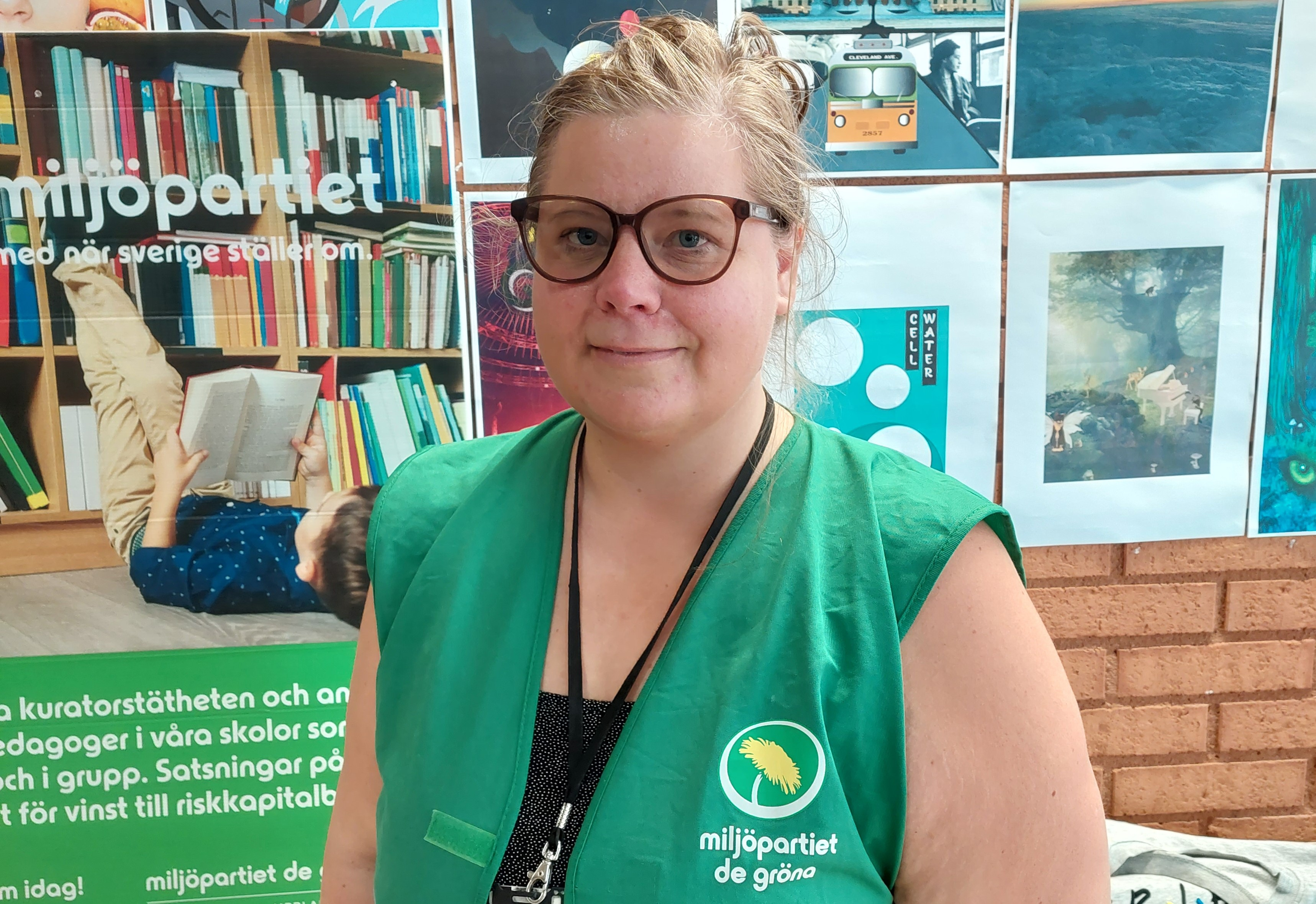Sara Ridderstedt på Upplands-Bro gymnasium. BILD: Lucas Sjögren
