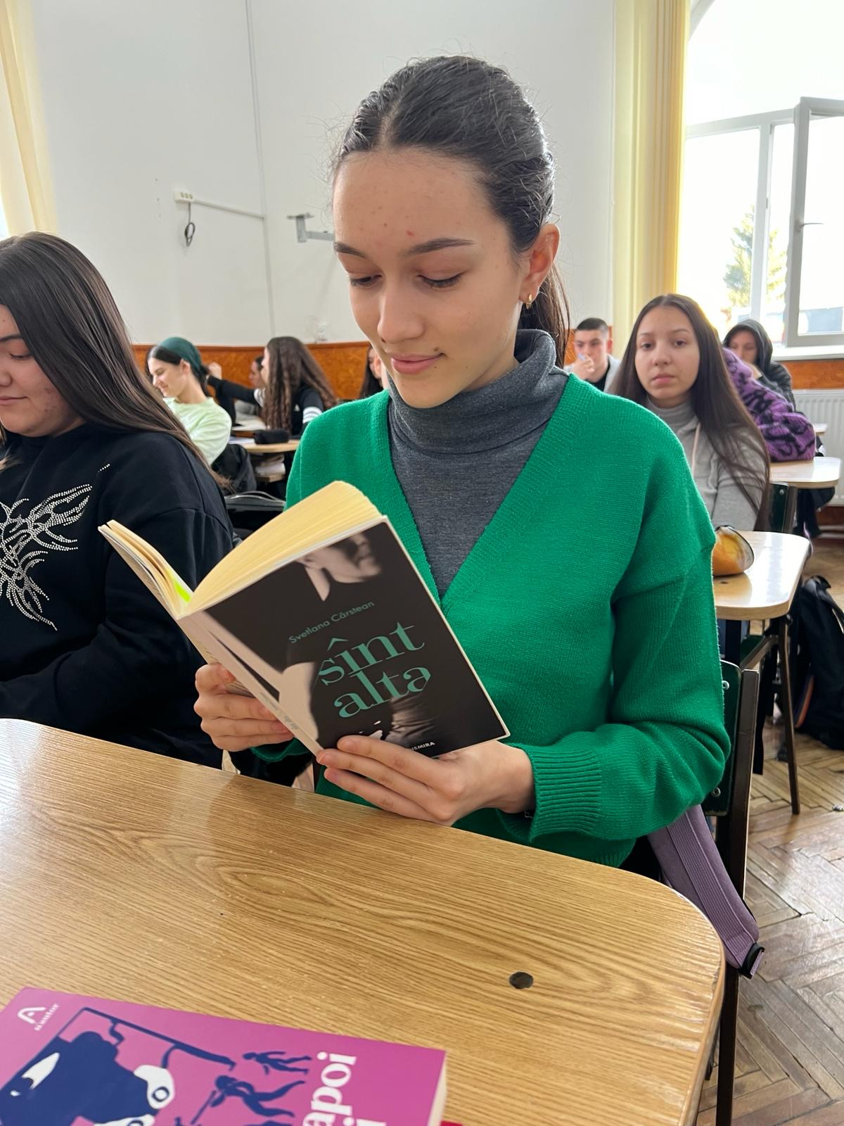 A student that is reading in class Personal photo