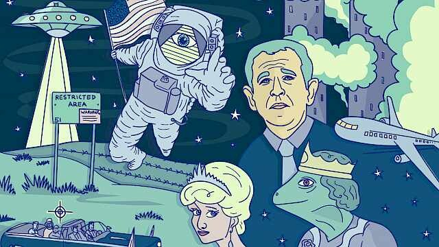 Various famous conspiracy theories. Image: CREST research Image: CREST research