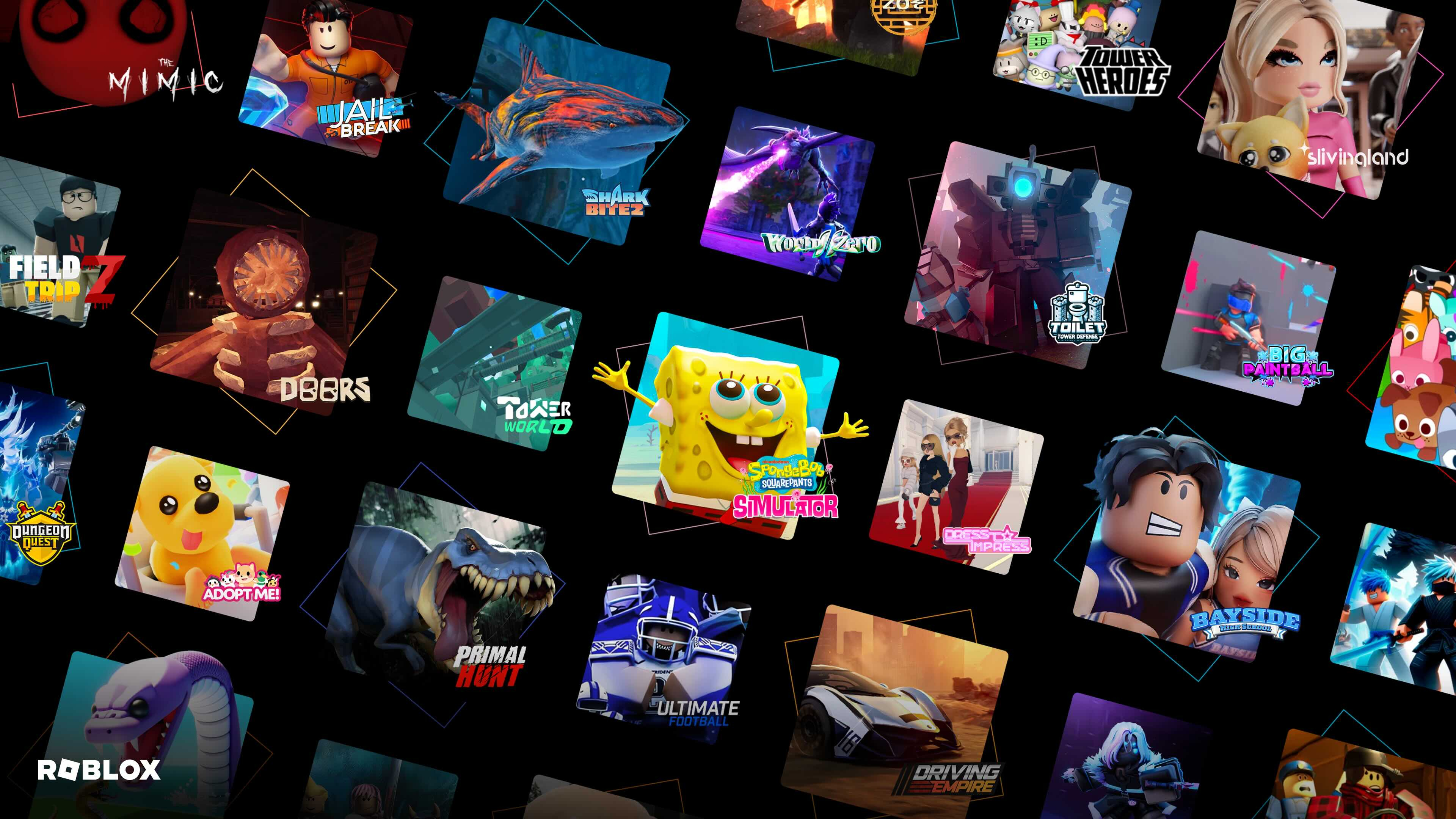 Exempel på Robloxspel. Roblox