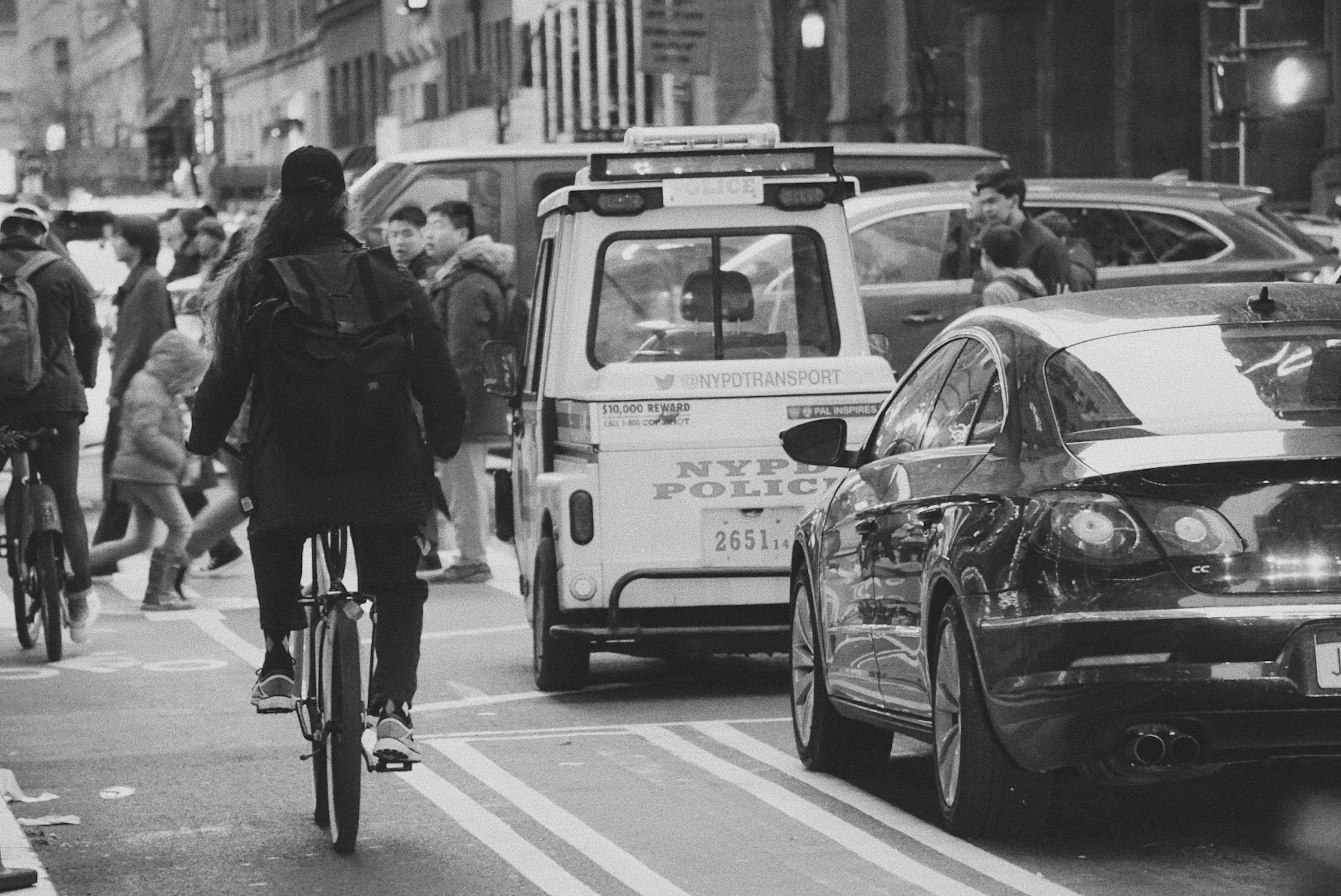 Monochrome Photo of Traffic in a City Blake Allison