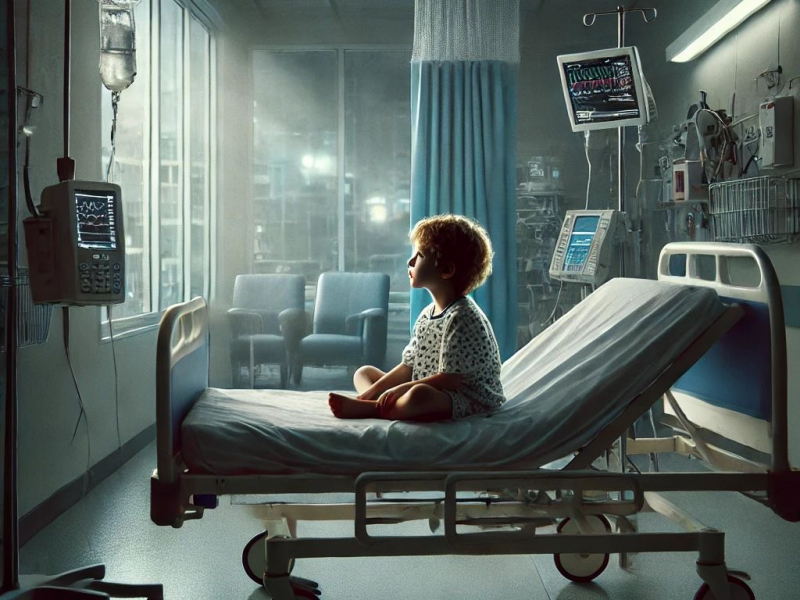 Children who spend their childhood in hospitals Ai generated image
