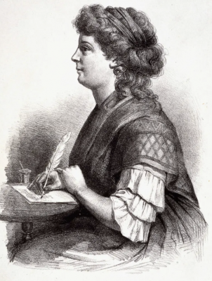Skrivande kvinna under 1800-talet Digitaltmuseum.se